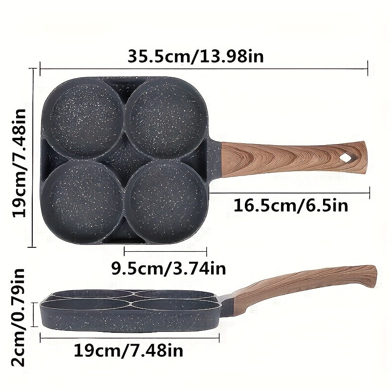 4-gat Non-stick Koekenpan - Maifan Coating