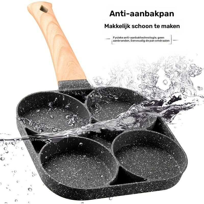 4-gat Non-stick Koekenpan - Maifan Coating