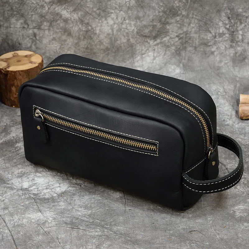 Luxe leren heren clutch - stijl, ruimte en klasse in één