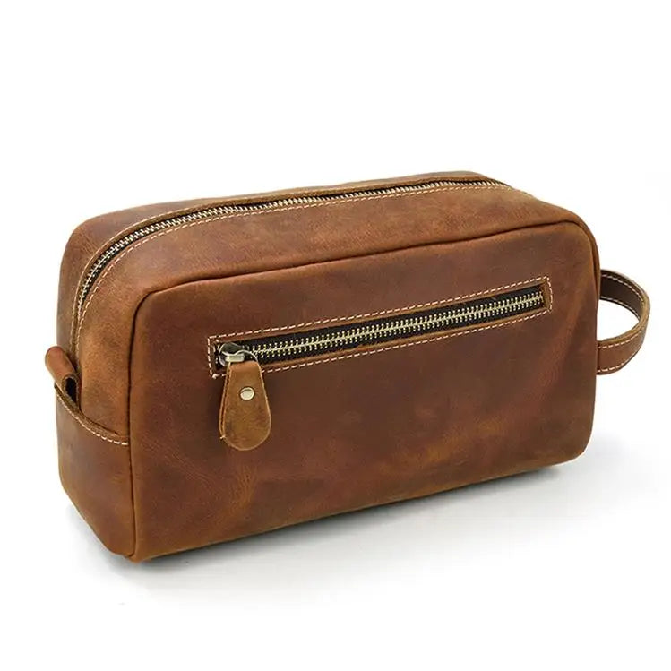 Luxe leren heren clutch - stijl, ruimte en klasse in één
