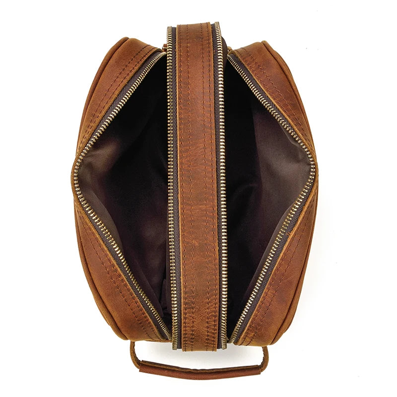 Luxe leren heren clutch - stijl, ruimte en klasse in één