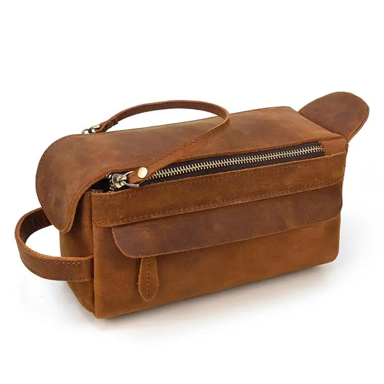 Luxe leren heren clutch - stijl, ruimte en klasse in één