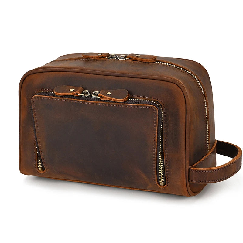 Luxe leren heren clutch - stijl, ruimte en klasse in één