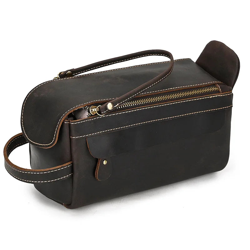 Luxe leren heren clutch - stijl, ruimte en klasse in één