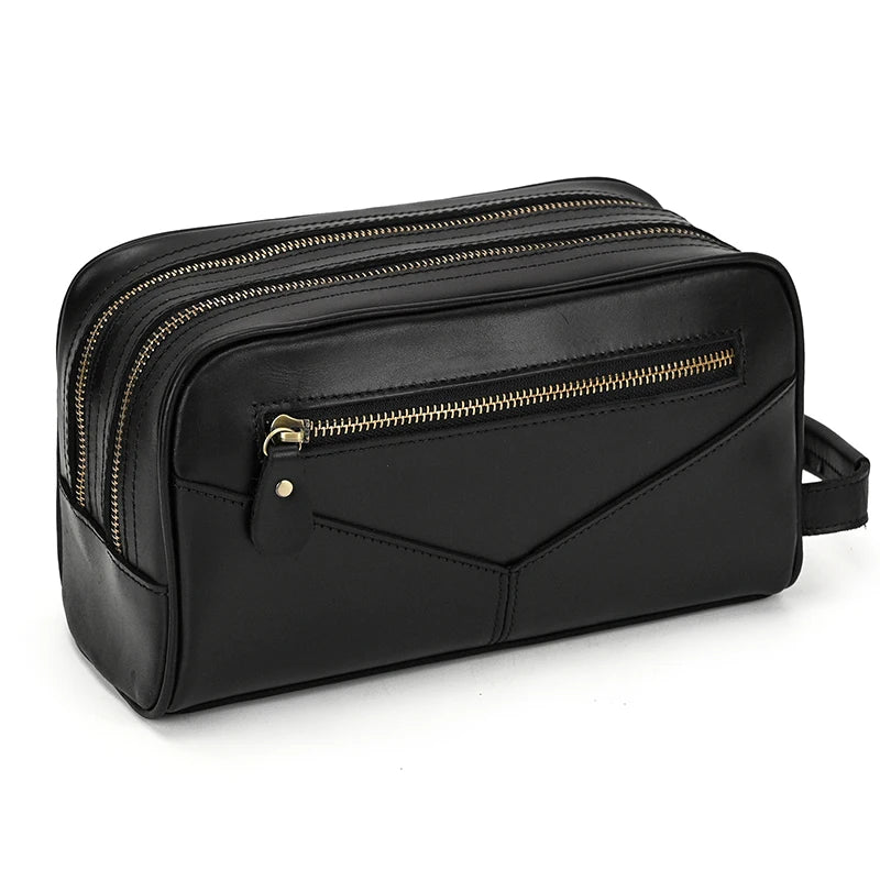 Luxe leren heren clutch - stijl, ruimte en klasse in één