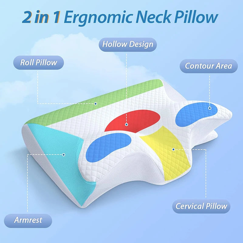 Memory foam cervicaal kussen - Ergonomisch nekkussen voor nekpijn