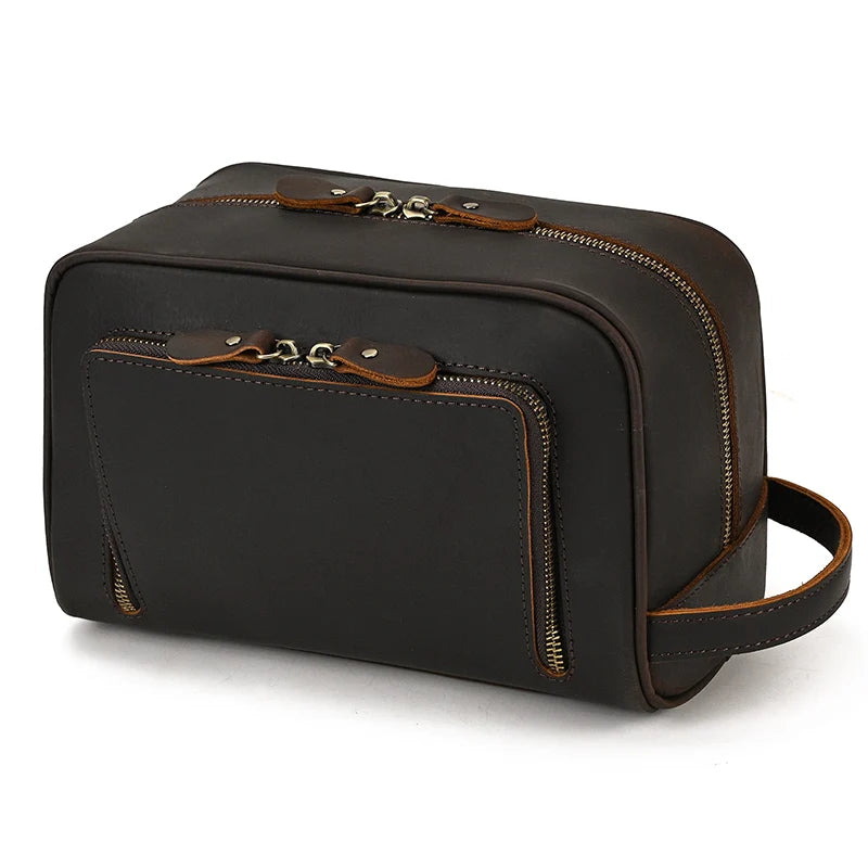 Luxe leren heren clutch - stijl, ruimte en klasse in één