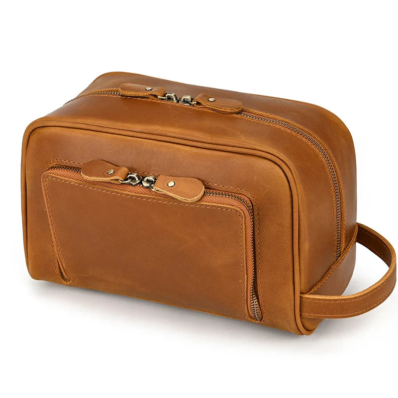 Luxe leren heren clutch - stijl, ruimte en klasse in één