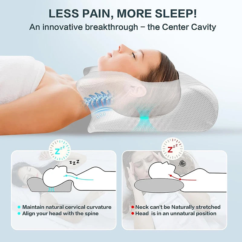 Memory foam cervicaal kussen - Ergonomisch nekkussen voor nekpijn