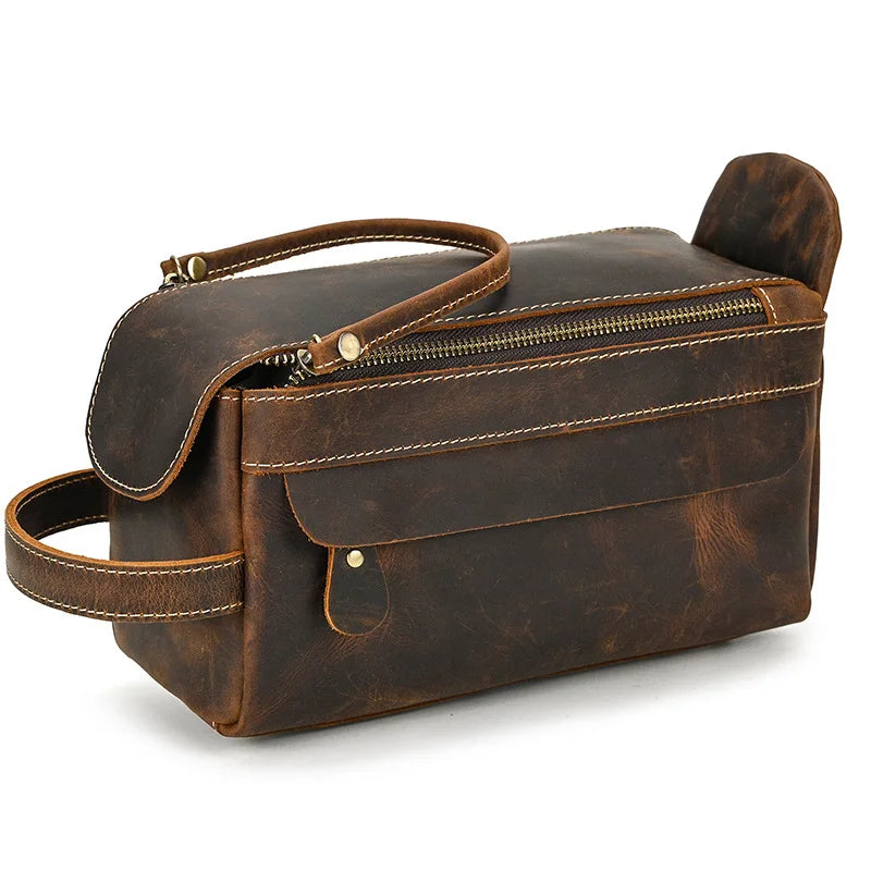 Luxe leren heren clutch - stijl, ruimte en klasse in één