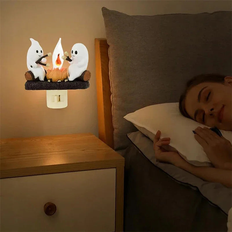 Spooklicht pompoenlamp – flikkerend halloween nachtlicht