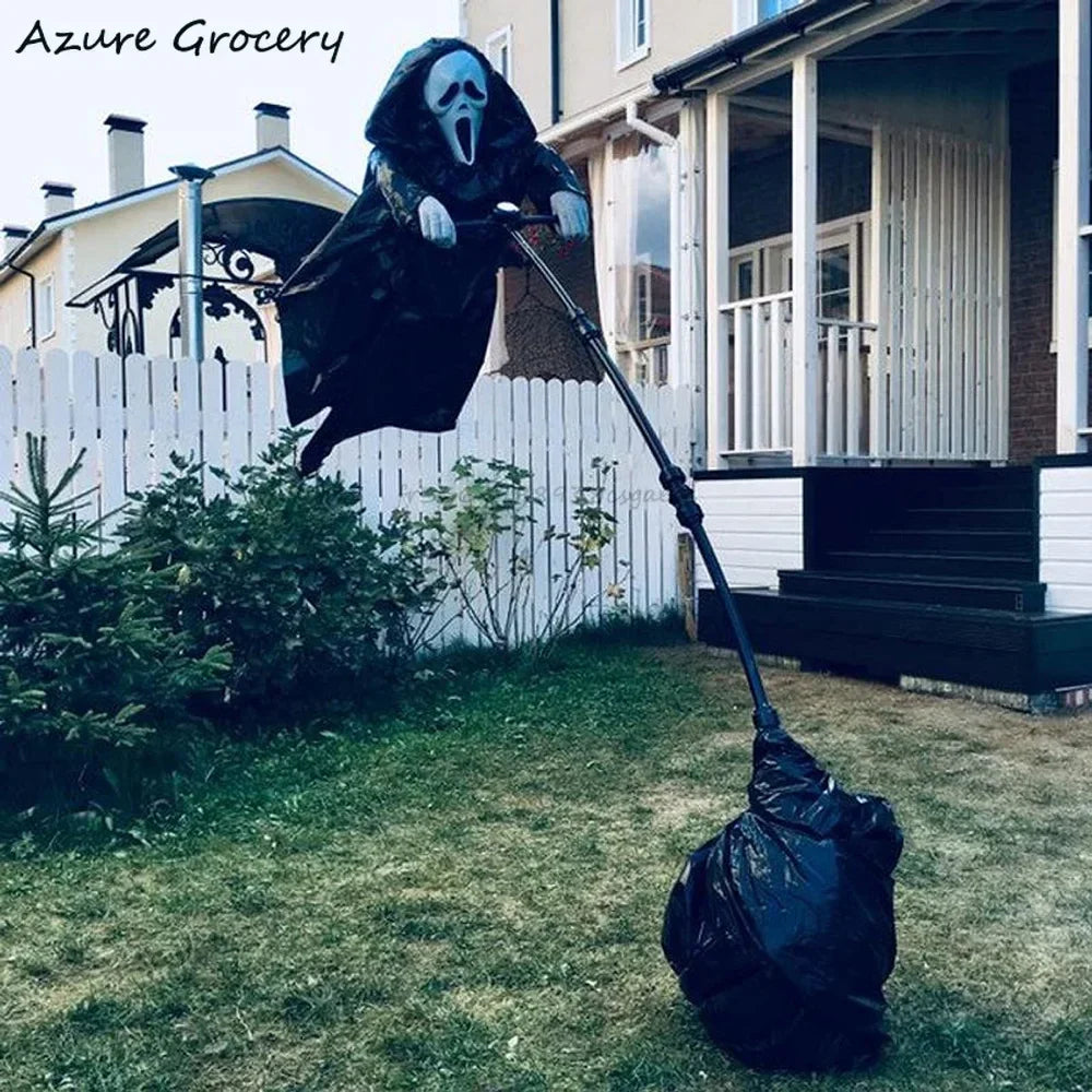 Spookachtig gewaad met angstaanjagend halloween figuur