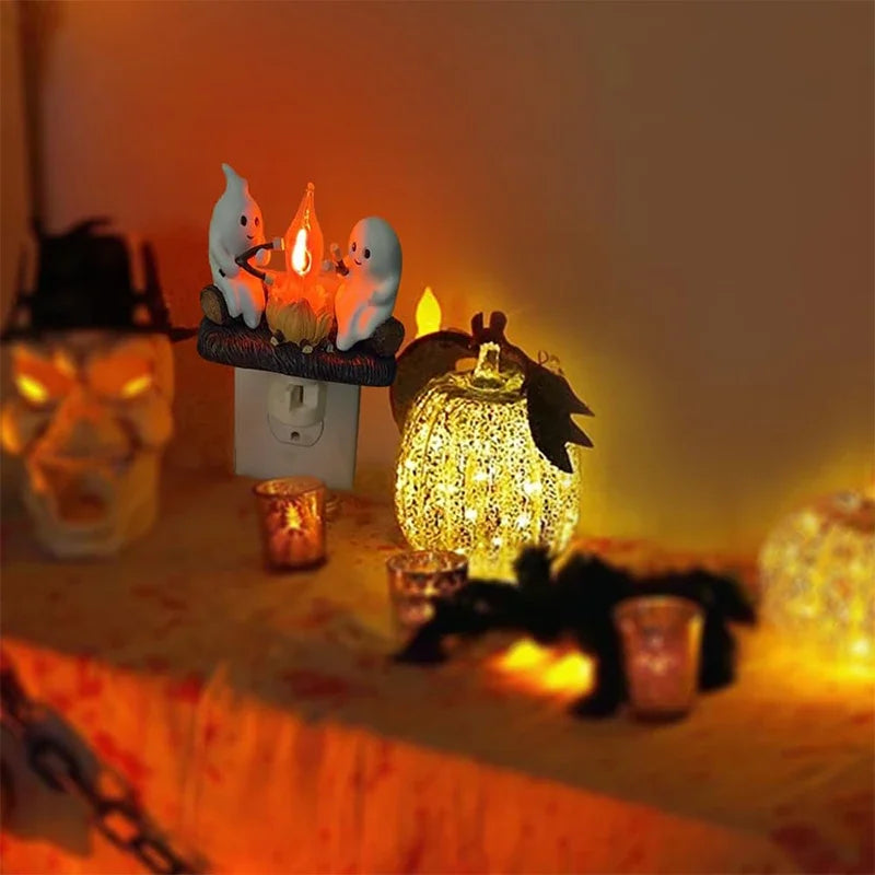 Spooklicht pompoenlamp – flikkerend halloween nachtlicht