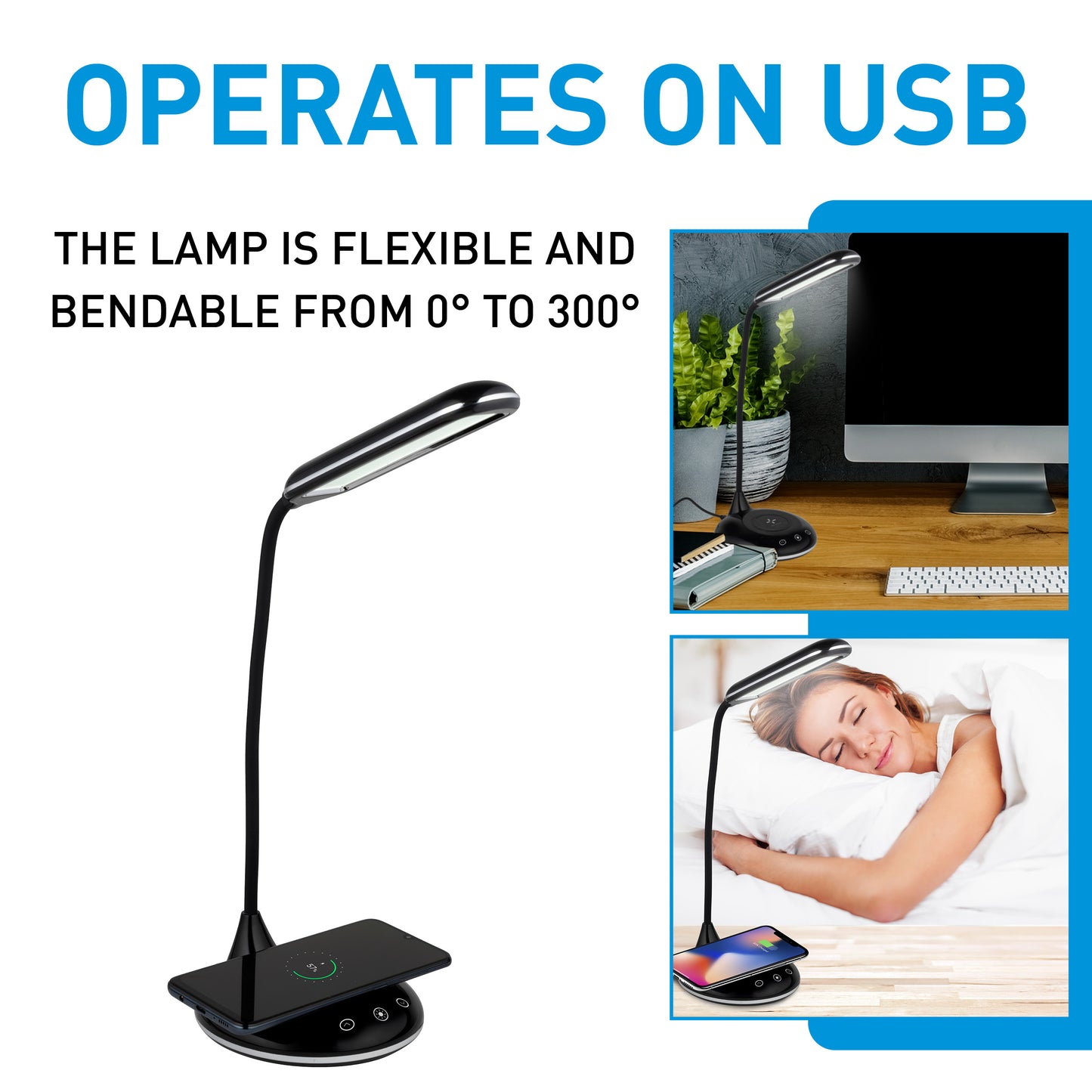 Lamp & Wireless Charger Usb