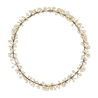 Wreath Black Warm White 150Led Ip44 - D40Cm