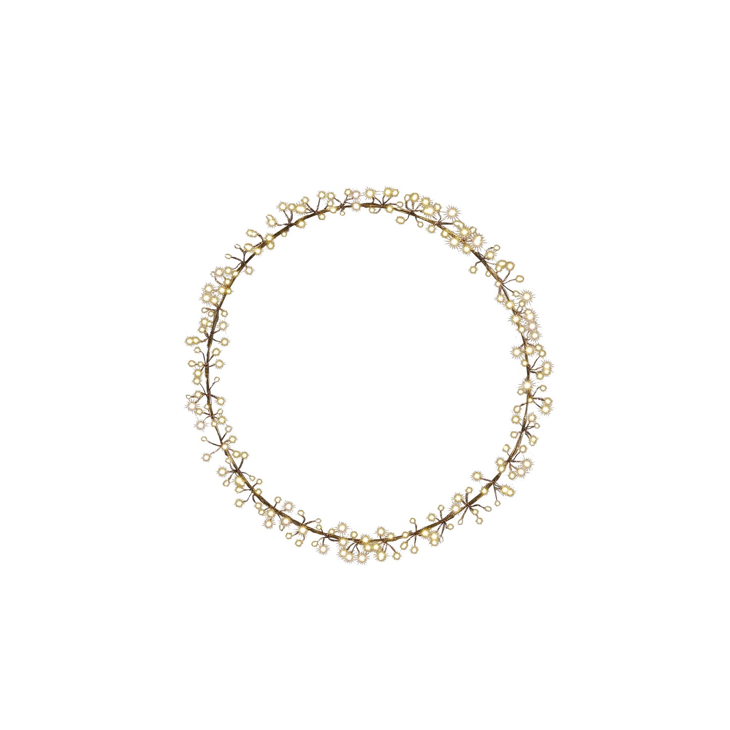 Wreath Black Warm White 108Led Ip44 - D30Cm