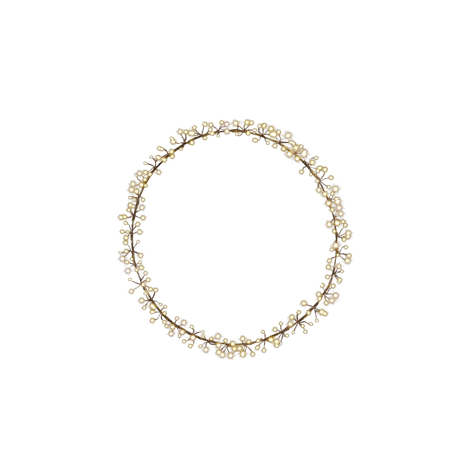 Wreath Black Warm White 108Led Ip44 - D30Cm