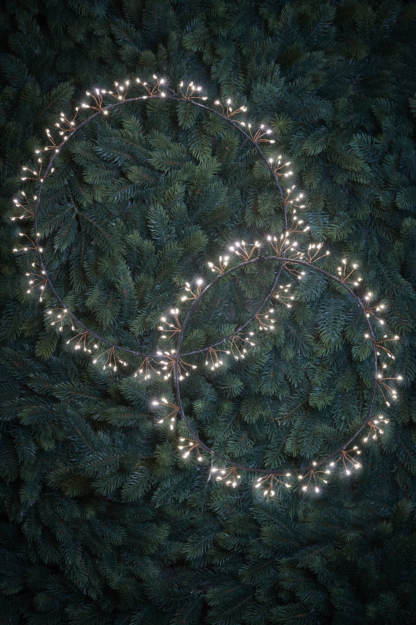 Wreath Black Warm White 108Led Ip44 - D30Cm