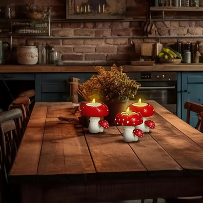 Decoratieve Paddestoel Kaarshouder - Vintage Stijl