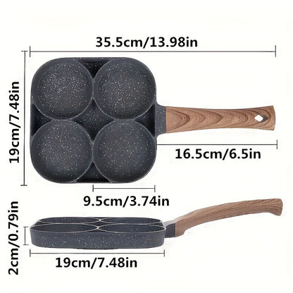 4-gat Non-stick Koekenpan - Maifan Coating