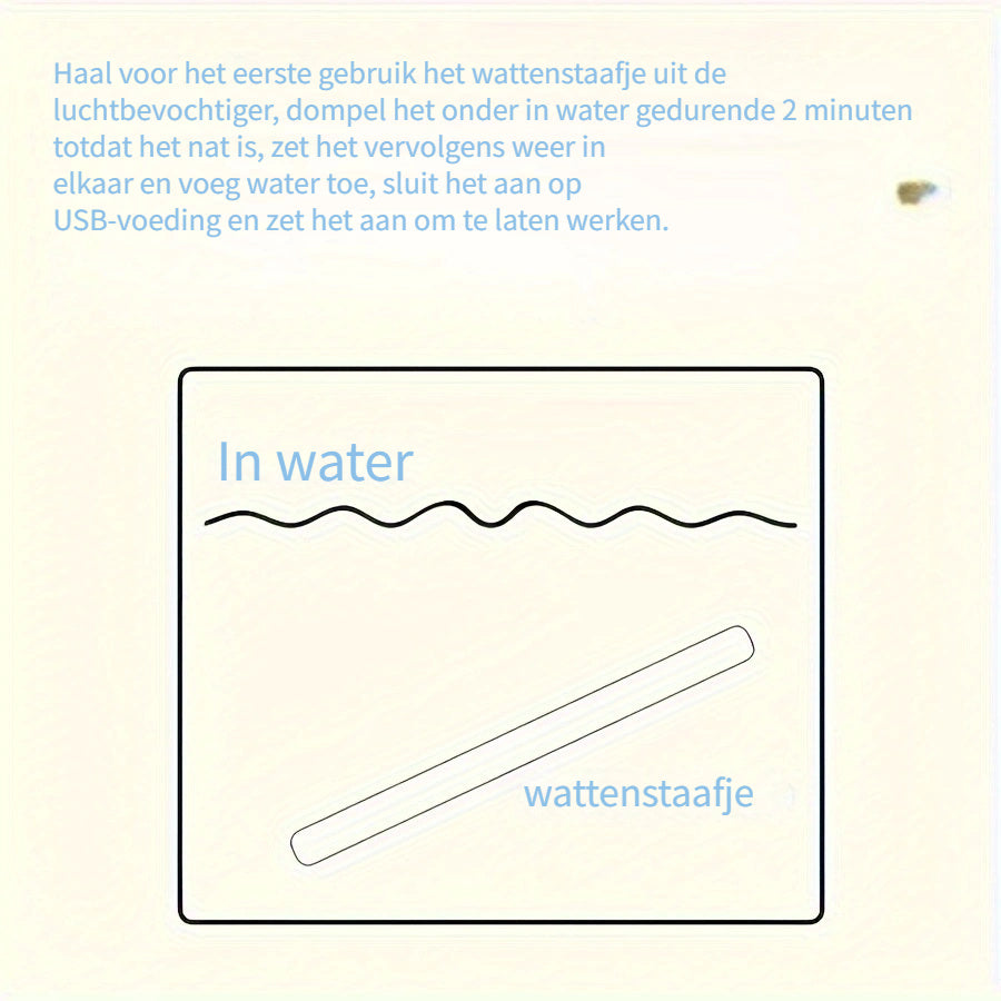 USB Luchtbevochtiger met LED-verlichting - 330ml Aromadiffuser