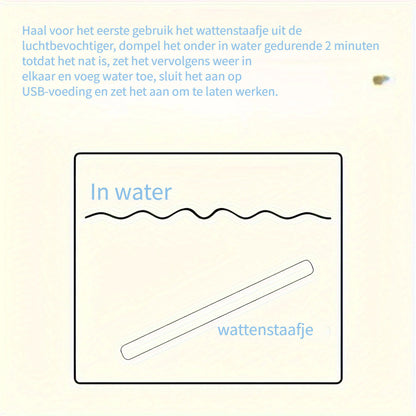 USB Luchtbevochtiger met LED-verlichting - 330ml Aromadiffuser