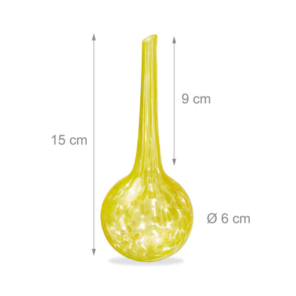 Waterdruppelaar Voor Planten - 2 Stuks - Geel - Glas