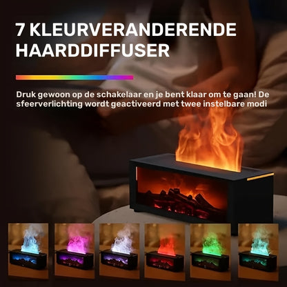 Haardiffuser USB - Essentiële Olie Verstuiver met Vlam Effect