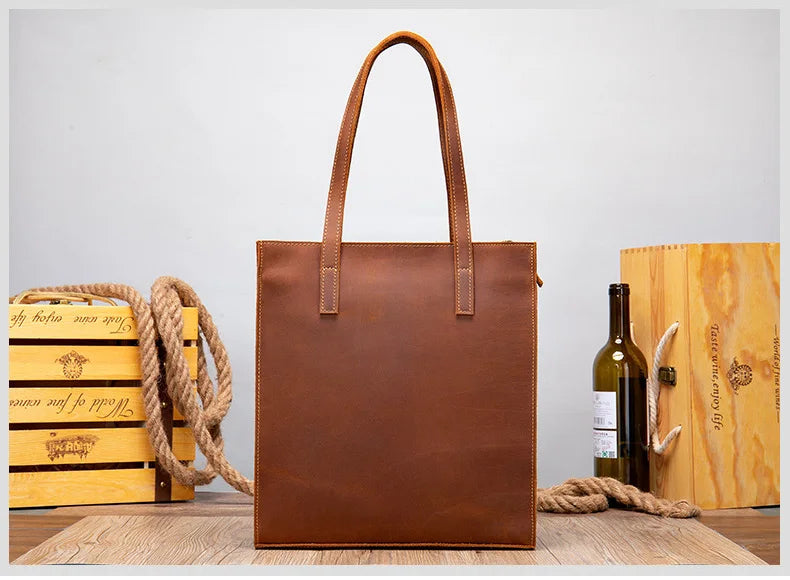 Luxe Lederen Dames Handtas met Make-up Tasje