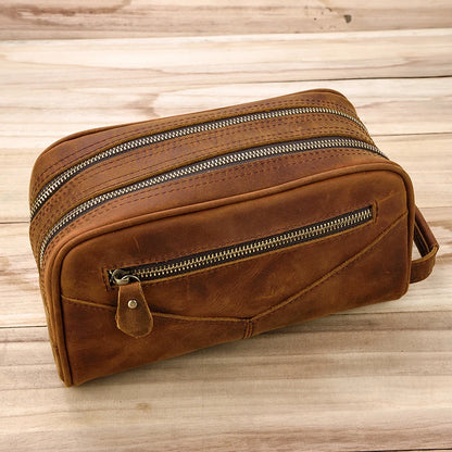 Luxe leren heren clutch - stijl, ruimte en klasse in één