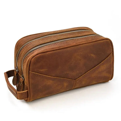 Luxe leren heren clutch - stijl, ruimte en klasse in één