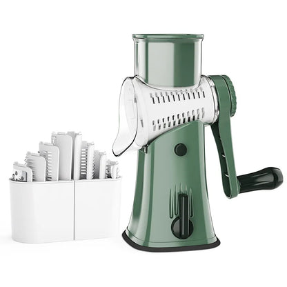 5-in-1 roterende snijder voor kaas, groente en noten