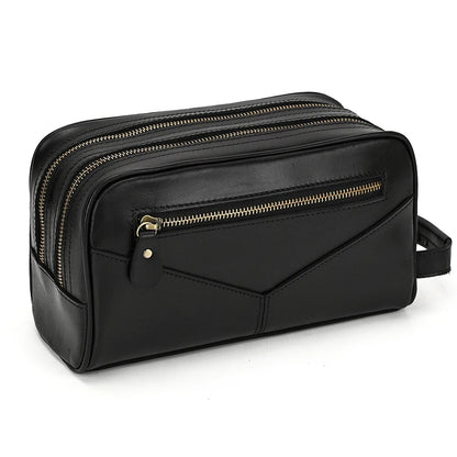 Luxe leren heren clutch - stijl, ruimte en klasse in één