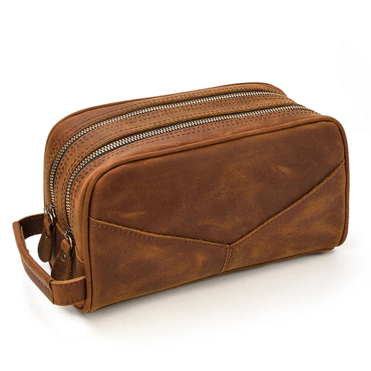 Luxe leren heren clutch - stijl, ruimte en klasse in één