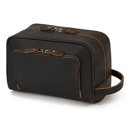 Luxe leren heren clutch - stijl, ruimte en klasse in één