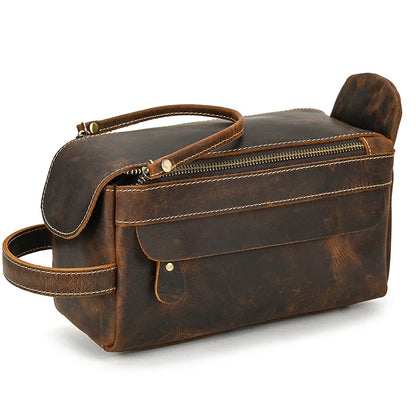 Luxe leren heren clutch - stijl, ruimte en klasse in één