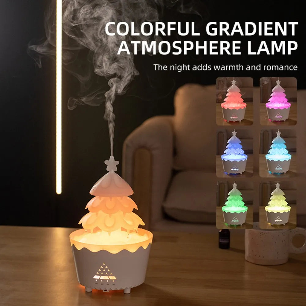 UFO & Kerstboom Luchtbevochtiger met RGB Verlichting - Aroma Diffuser