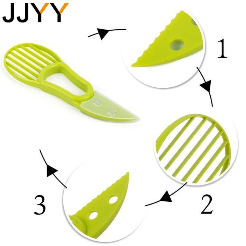 3-in-1 avocado slicer met ontpitter en scheplepel
