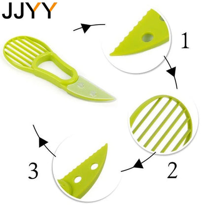3-in-1 avocado slicer met ontpitter en scheplepel
