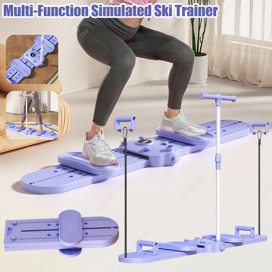 Opvouwbare fitness skimachine – skitrainer met handvat en trekkoord