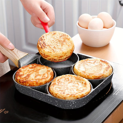 4-gat Non-stick Koekenpan - Maifan Coating