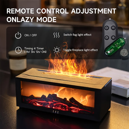 Haardiffuser USB - Essentiële Olie Verstuiver met Vlam Effect